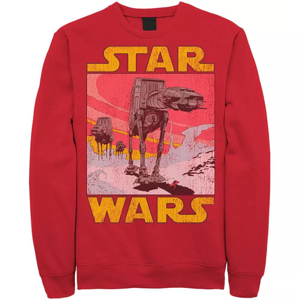Men's Star Wars At-AT Retro Poster Sweatshirt, Size: Large, Grey Heather Product Image