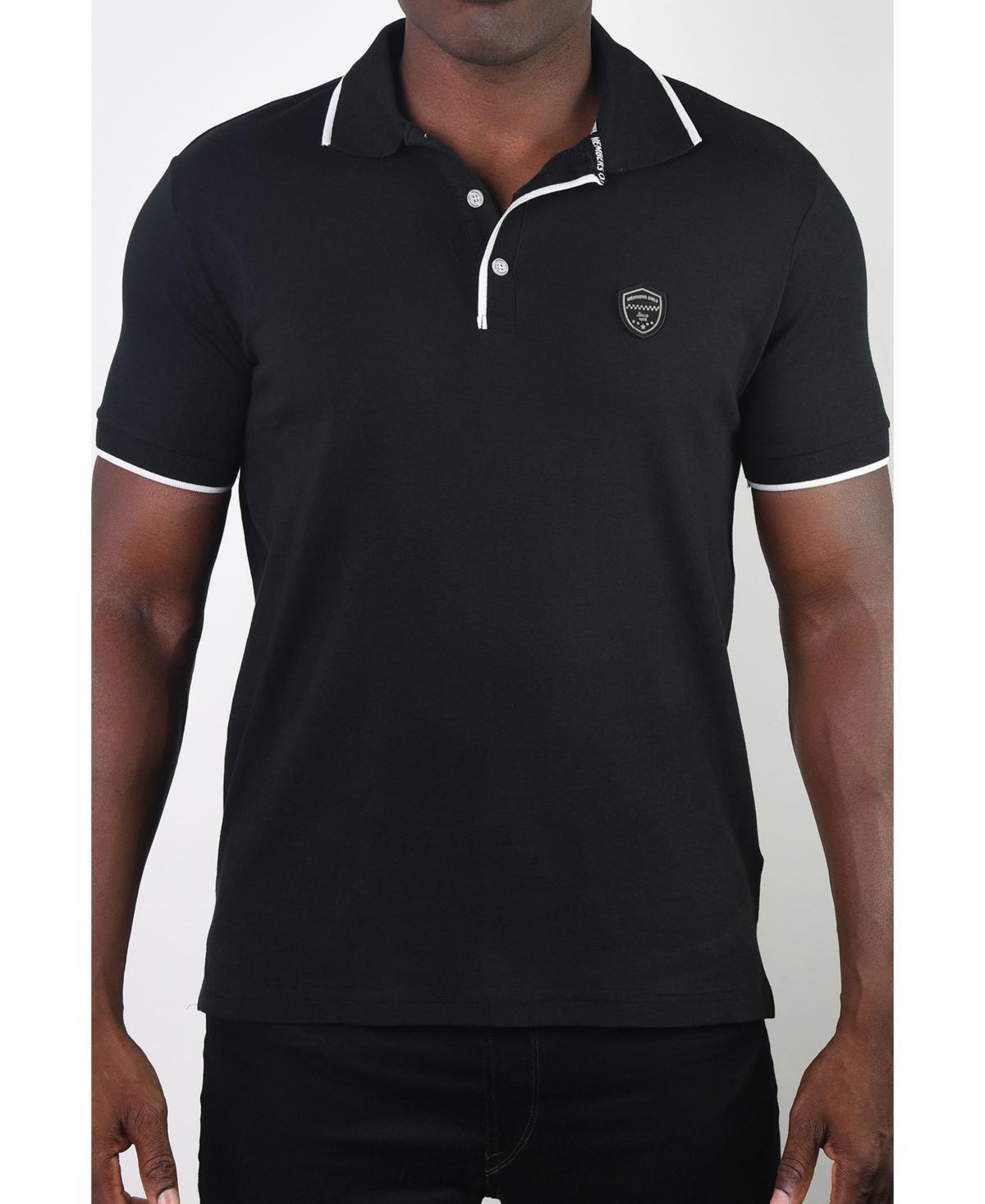 Members Only Mens Basic Short Sleeve Logo Botton Polo Product Image