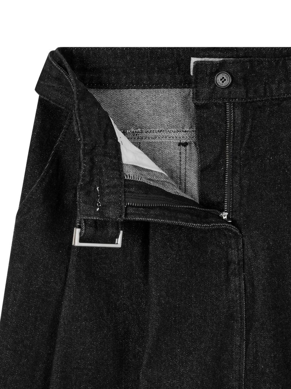pintuck-detail belted skirt  Product Image