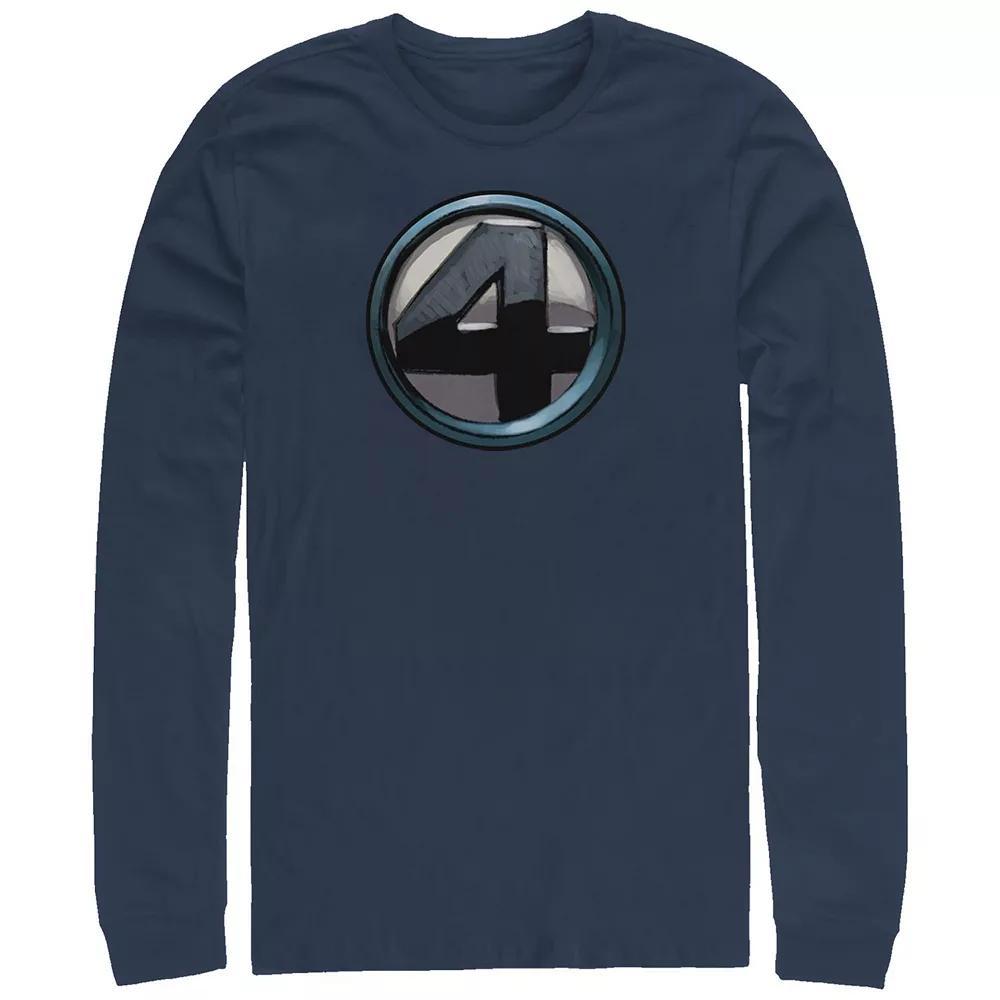 Men's Marvel Fantastic Four Costume Long Sleeve Graphic Tee, Size: Small, Blue Product Image