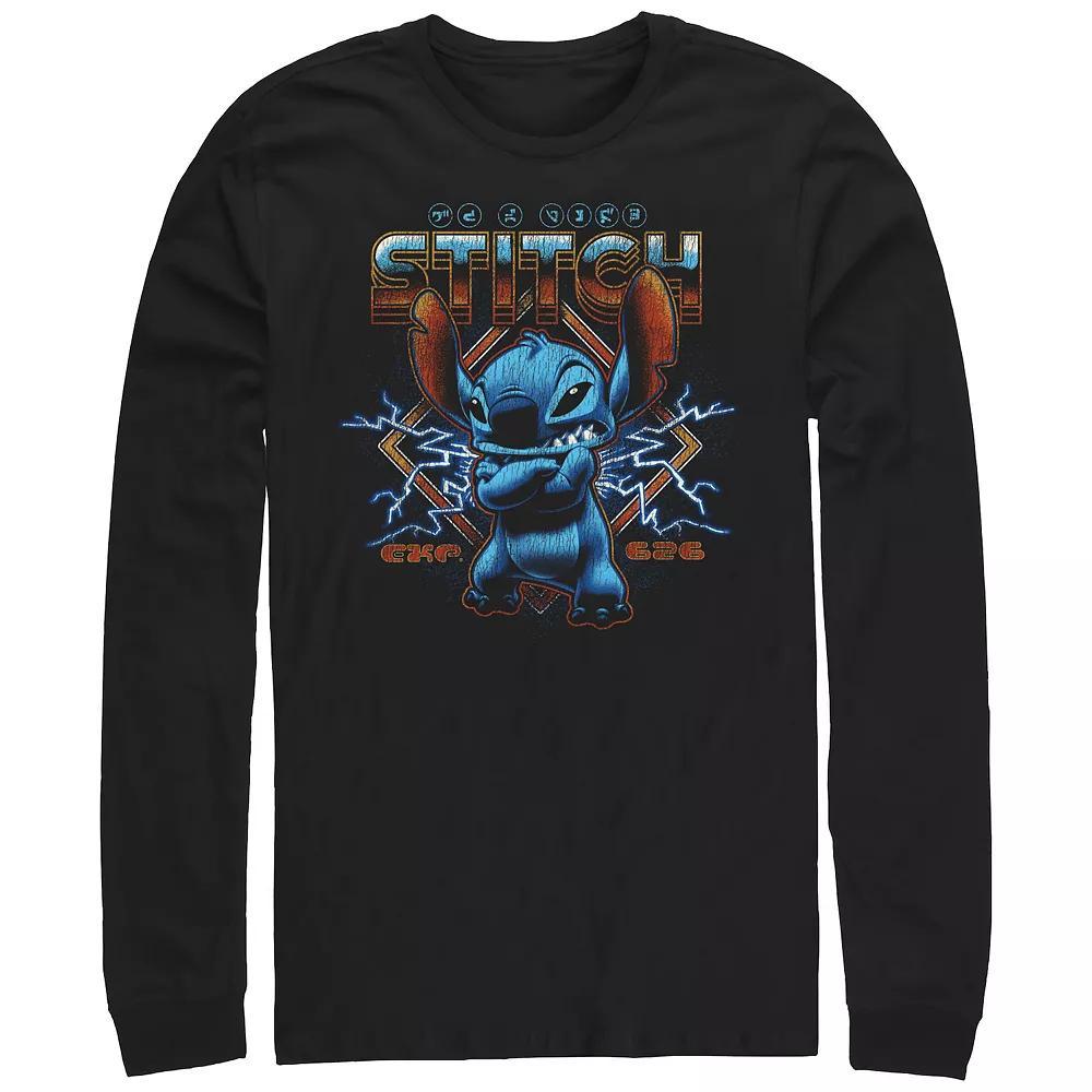 Disney's Lilo & Stitch Rock Poster Stitch Men's Graphic Tee, Size: Large, Black Product Image