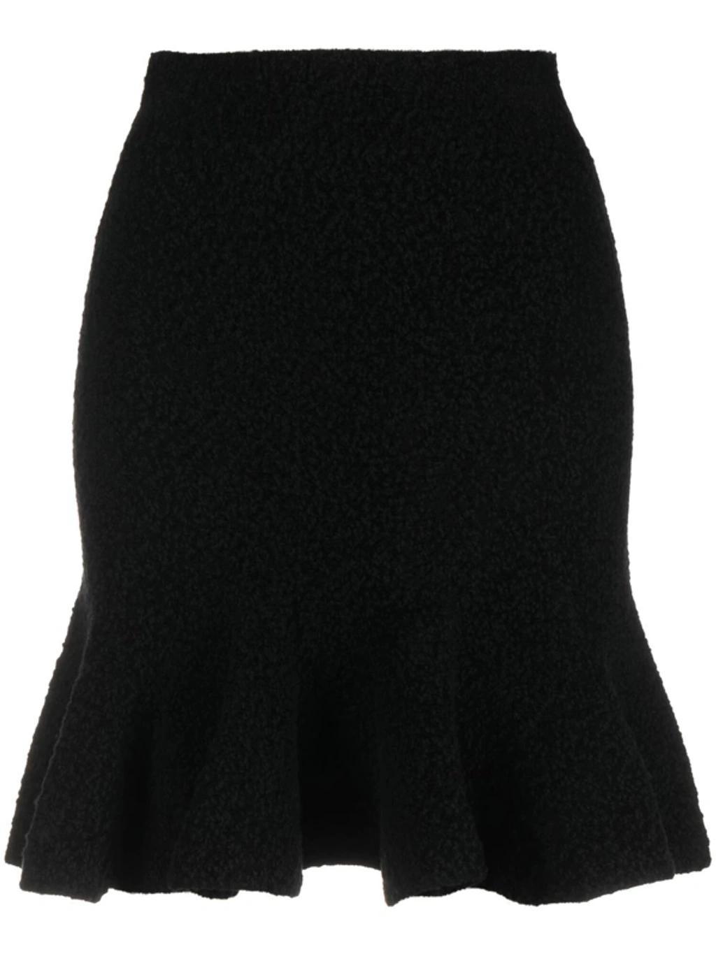 JIL SANDER High-waisted Flared Midi Skirt In Black Product Image
