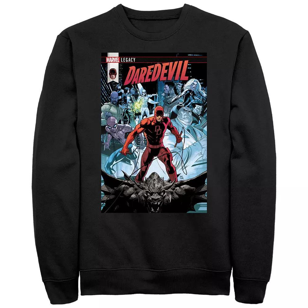 Men's Daredevil Comic Book Cover Graphic Fleece, Size: XL, Black Product Image