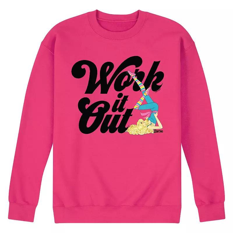 Mens Barbie Work It Out Fleece Sweatshirt Product Image