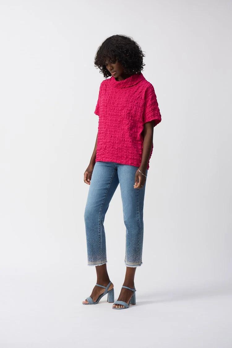 Straight Fit Crop Stretch Jeans Product Image