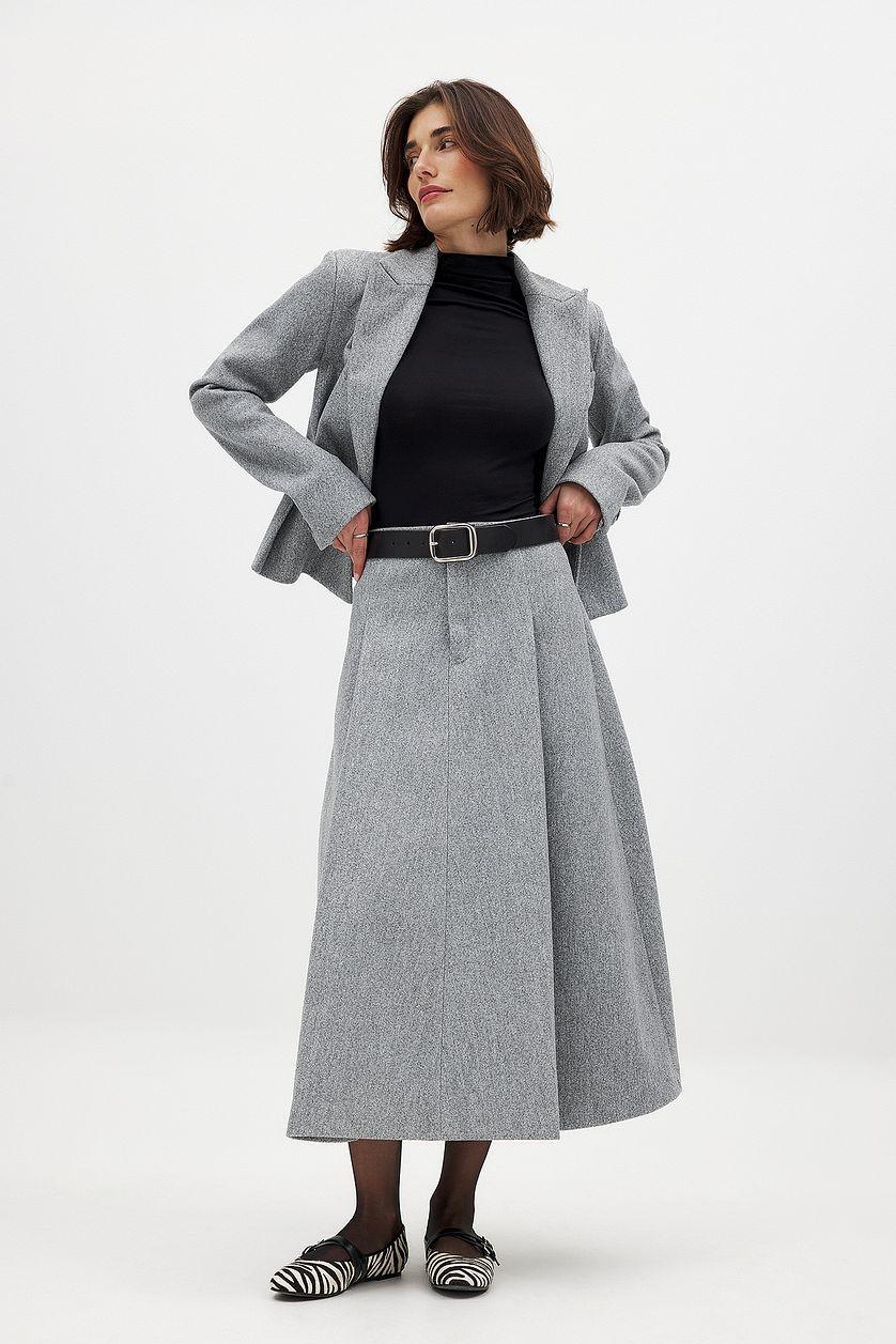 Mid Waist Midi Skirt Product Image