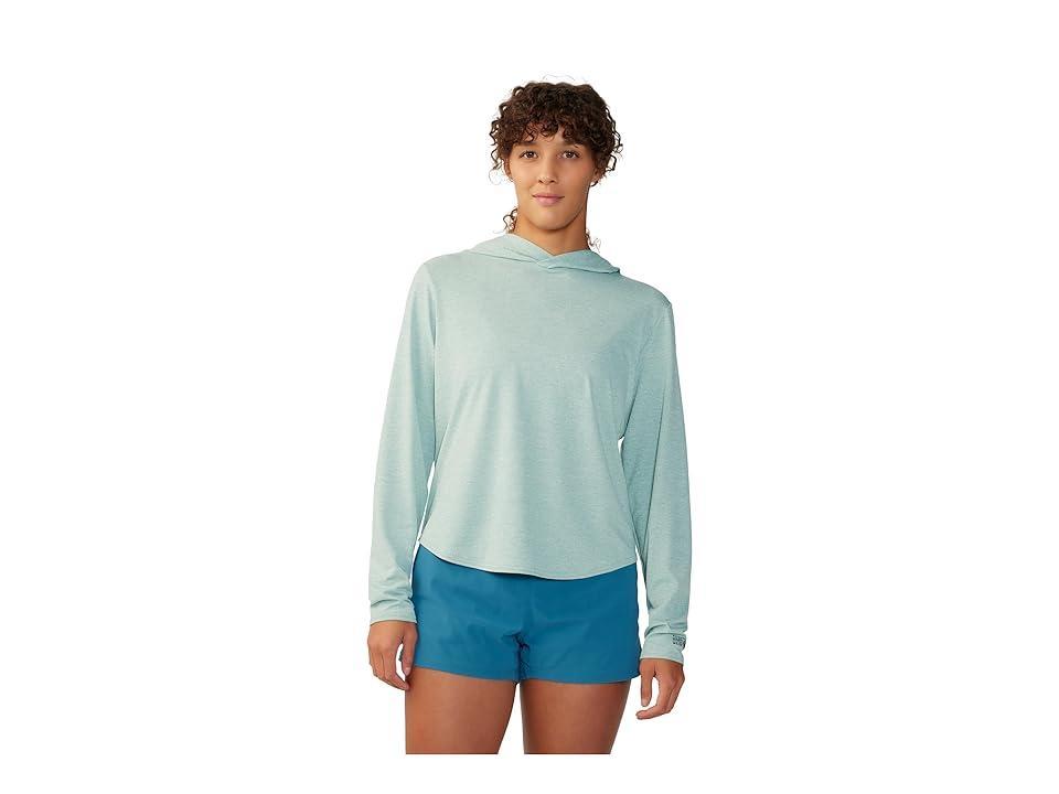 Mountain Hardwear Sunblocker Long Sleeve Hoodie (Bright Heather) Women's Clothing Product Image