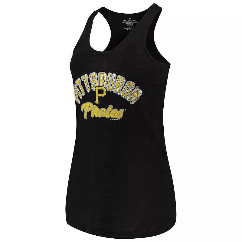 Women's Soft as a Grape Black Pittsburgh Pirates Multicount Racerback Tank Top, Size: Large Product Image