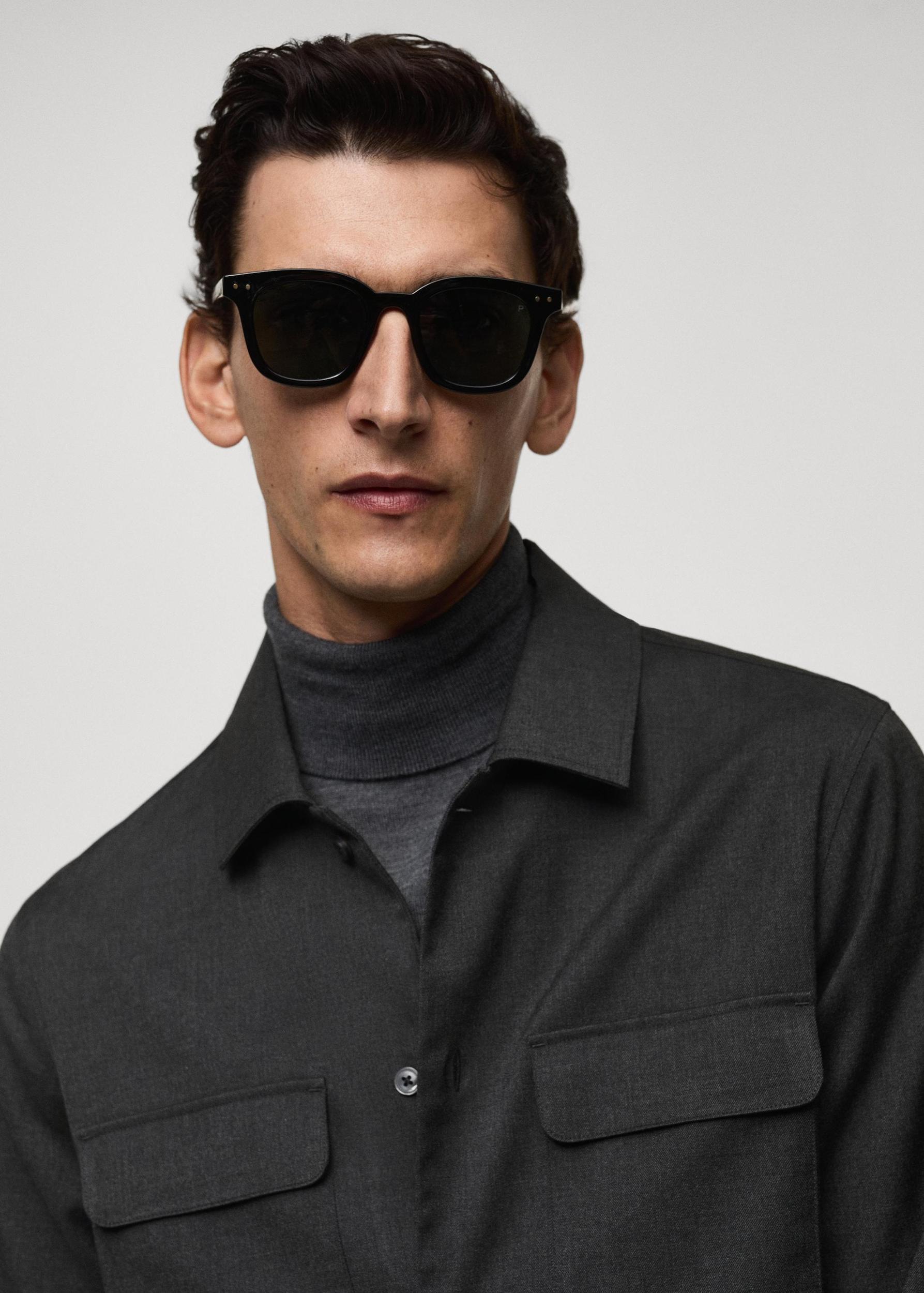 Slim-fit overshirt with pockets - Men | MANGO USA Product Image