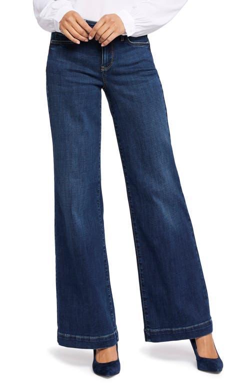 NYDJ Teresa Stretch Denim Mid Rise Wide Leg Jeans Product Image