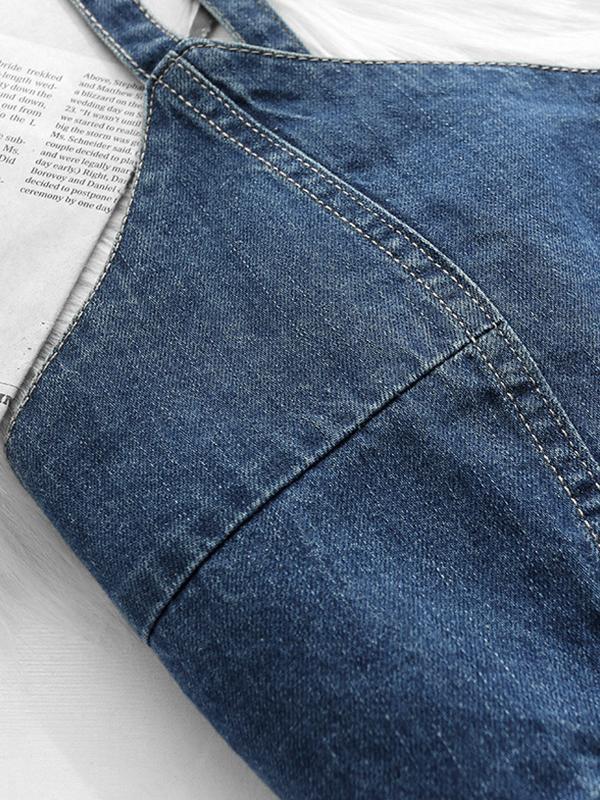 Vintage Denim Tie Back Cropped Cami Top Product Image