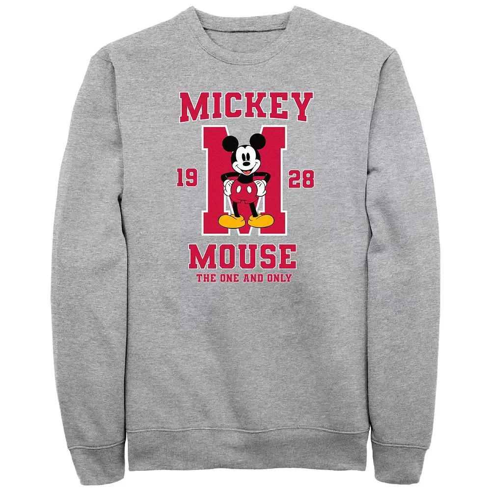 Disneys Mickey Mouse The One And Only 1928 Big & Tall Fleece Sweatshirt, Mens Athletic Grey Product Image