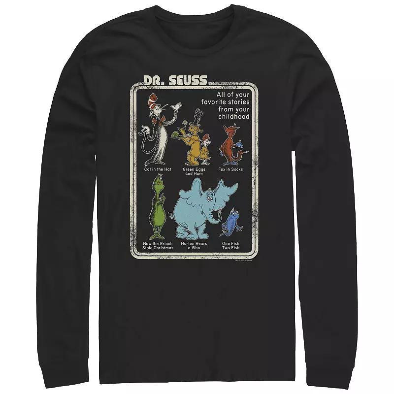 Men's Dr. Seuss Stories From Your Childhood Long Sleeve Graphic Tee, Size: Small, Black Product Image