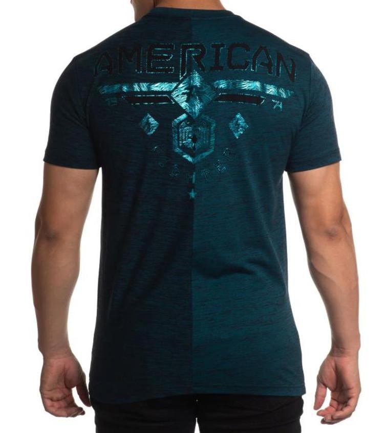 SALE American Fighter® Men's S/S Teal/Black Fairbanks T-Shirt Product Image