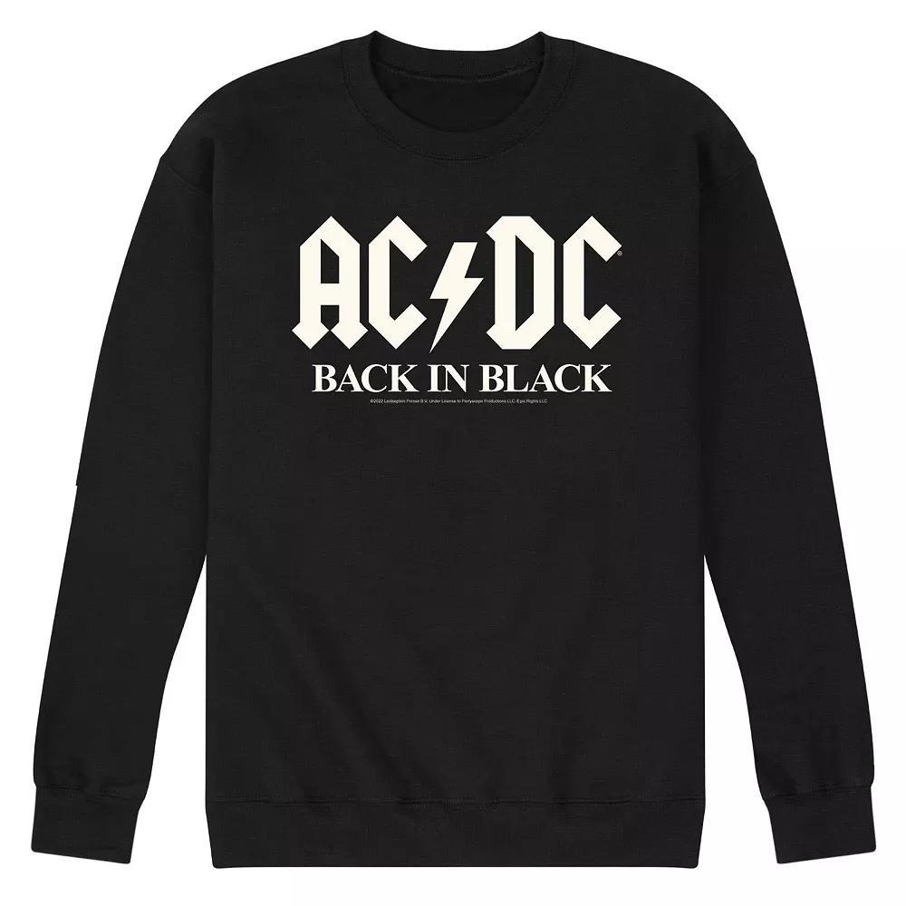 Men's ACDC Back In Black Glow Graphic Fleece, Size: Medium Product Image