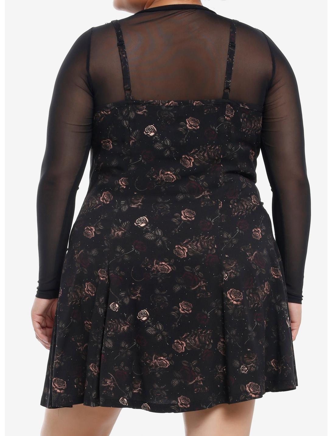 Thorn & Fable Rodents & Roses Mesh Twofer Cami Dress Plus Size Product Image