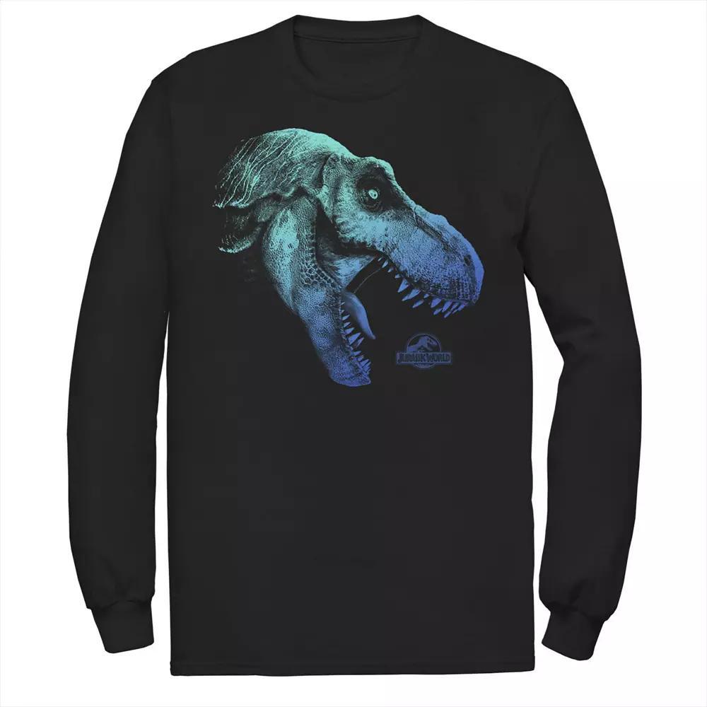 Men's Jurassic World Two T-Rex Blue Gradient Tee, Size: Medium, Black Product Image