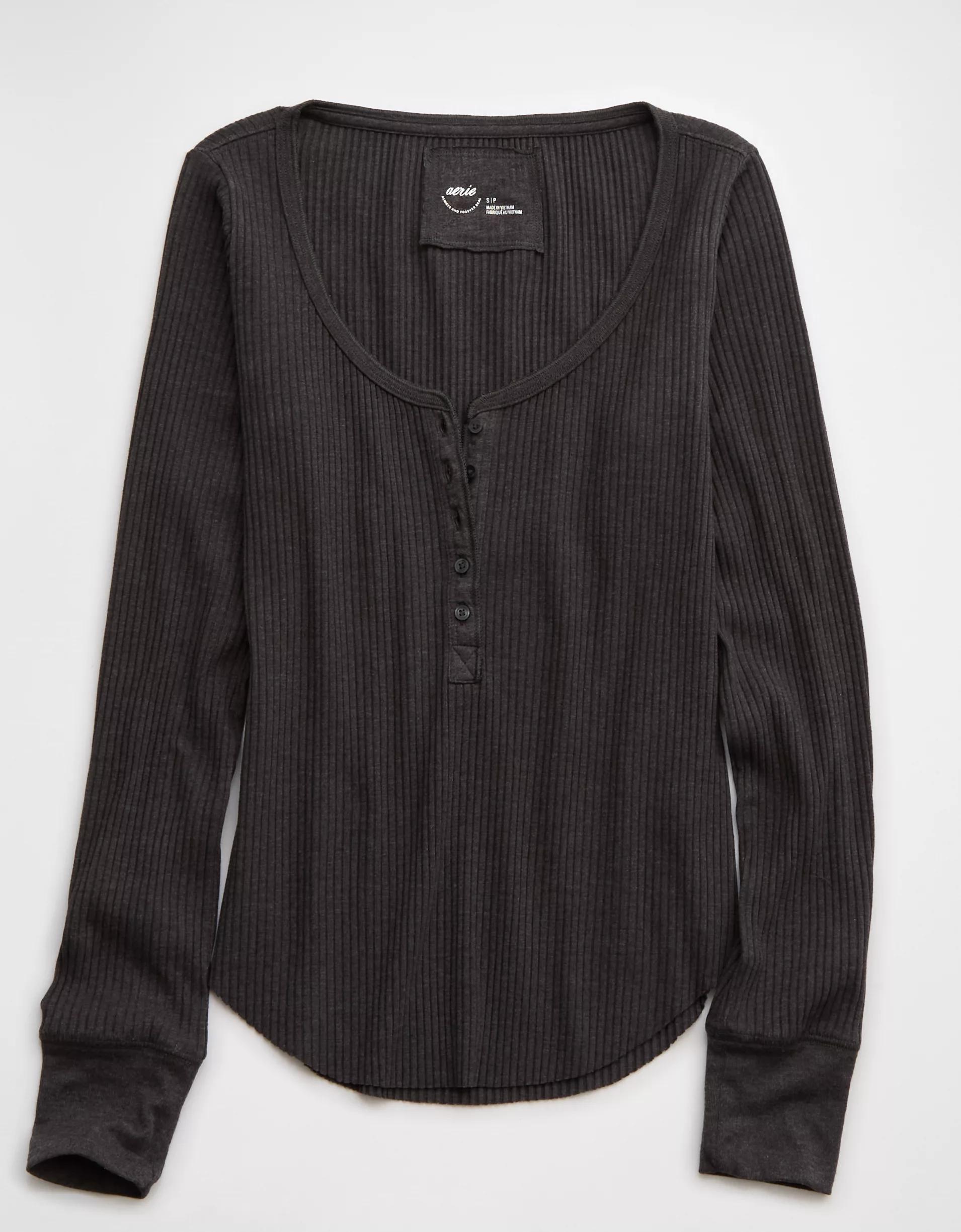Aerie Essential Henley Layering T-Shirt Product Image