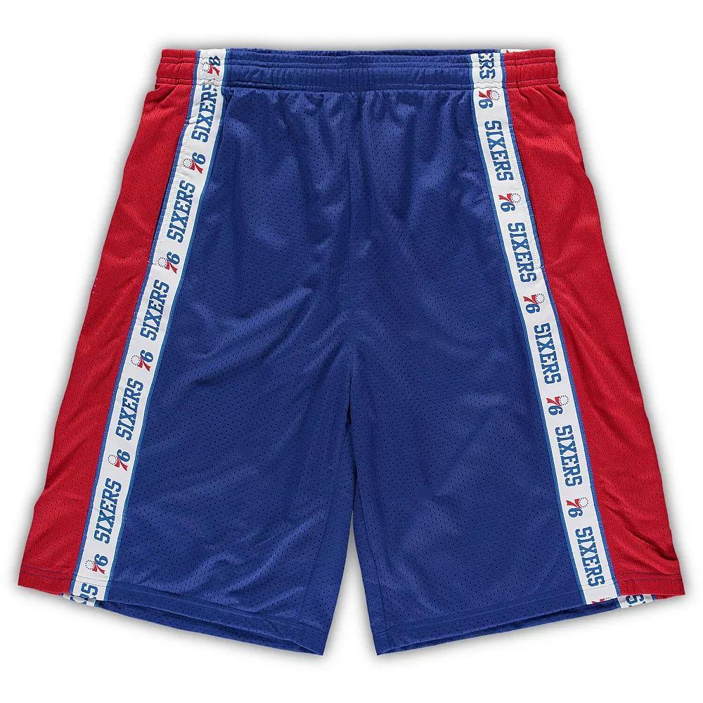 Men's Fanatics Branded Royal/Red Philadelphia 76ers Big & Tall Tape Mesh Shorts, Size: 2XB, 76r Blue Product Image