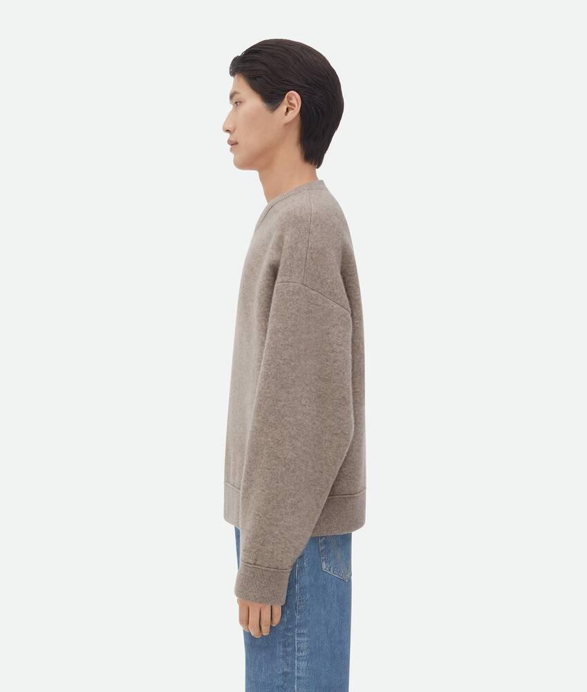 Men's Compact Cashmere Jumper in Riverbed melange Product Image
