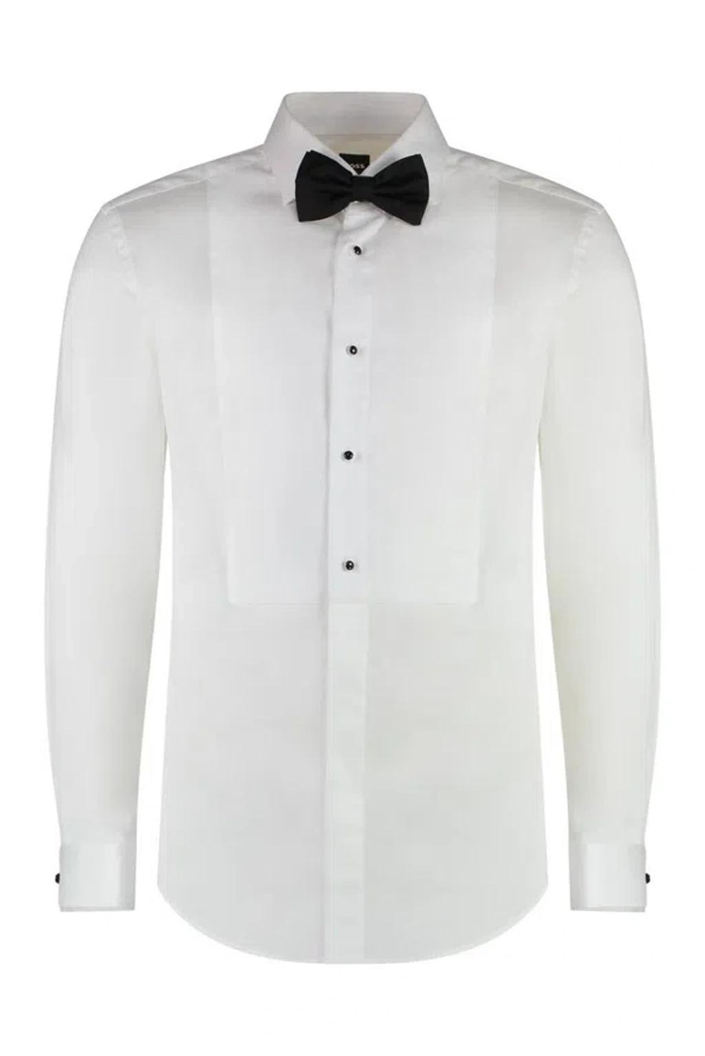 HUGO BOSS Boss Cotton Shirt In White Product Image