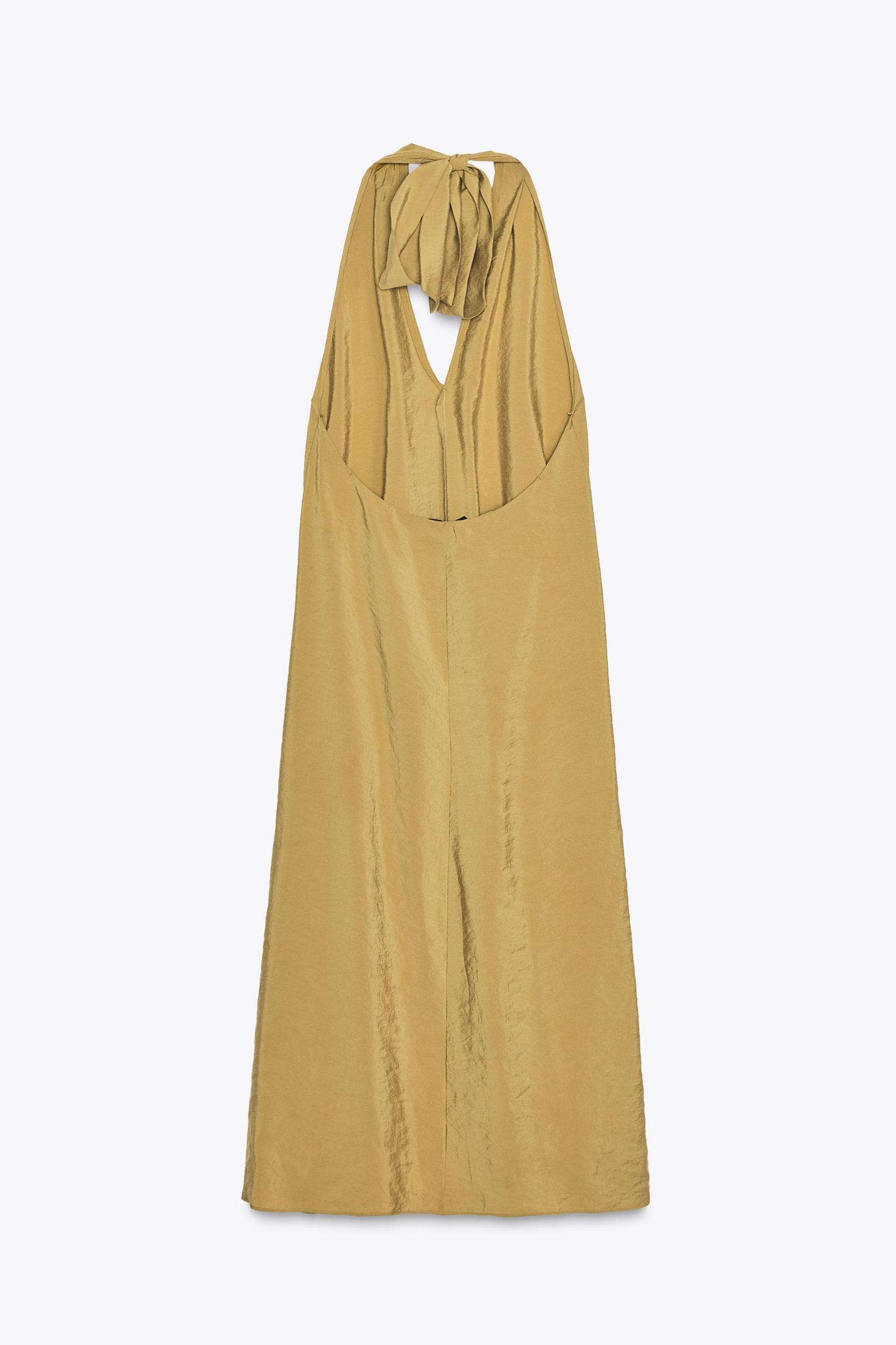 FLOWY HALTER MIDI DRESS Product Image