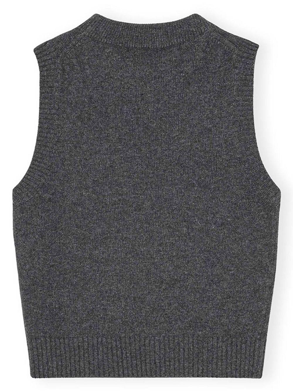 embroidered sleeveless vest Product Image