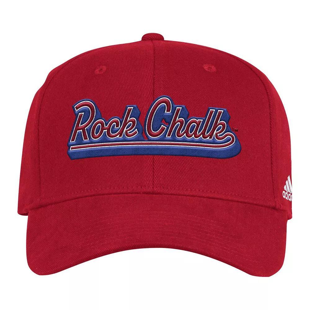 Men's adidas Red Kansas Jayhawks Chant Flex Hat, Size: Medium/Large Product Image