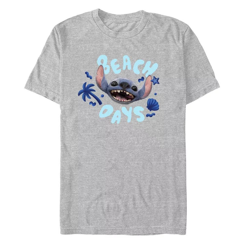 Disney's Lilo & Stitch Beach Days Men's Graphic Tee, Size: Large, Athletic Grey Product Image