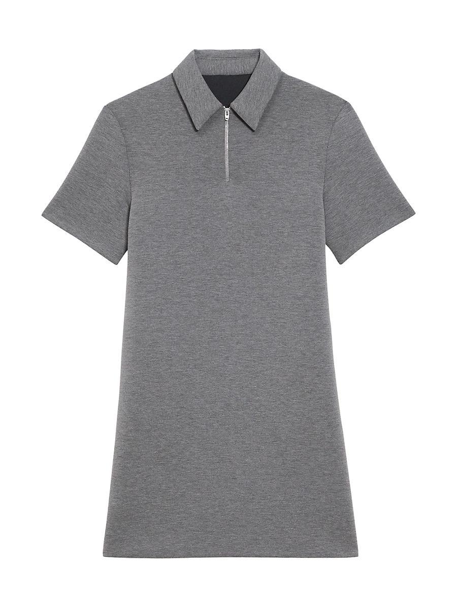 Womens Scuba Half-Zip Polo Minidress Product Image