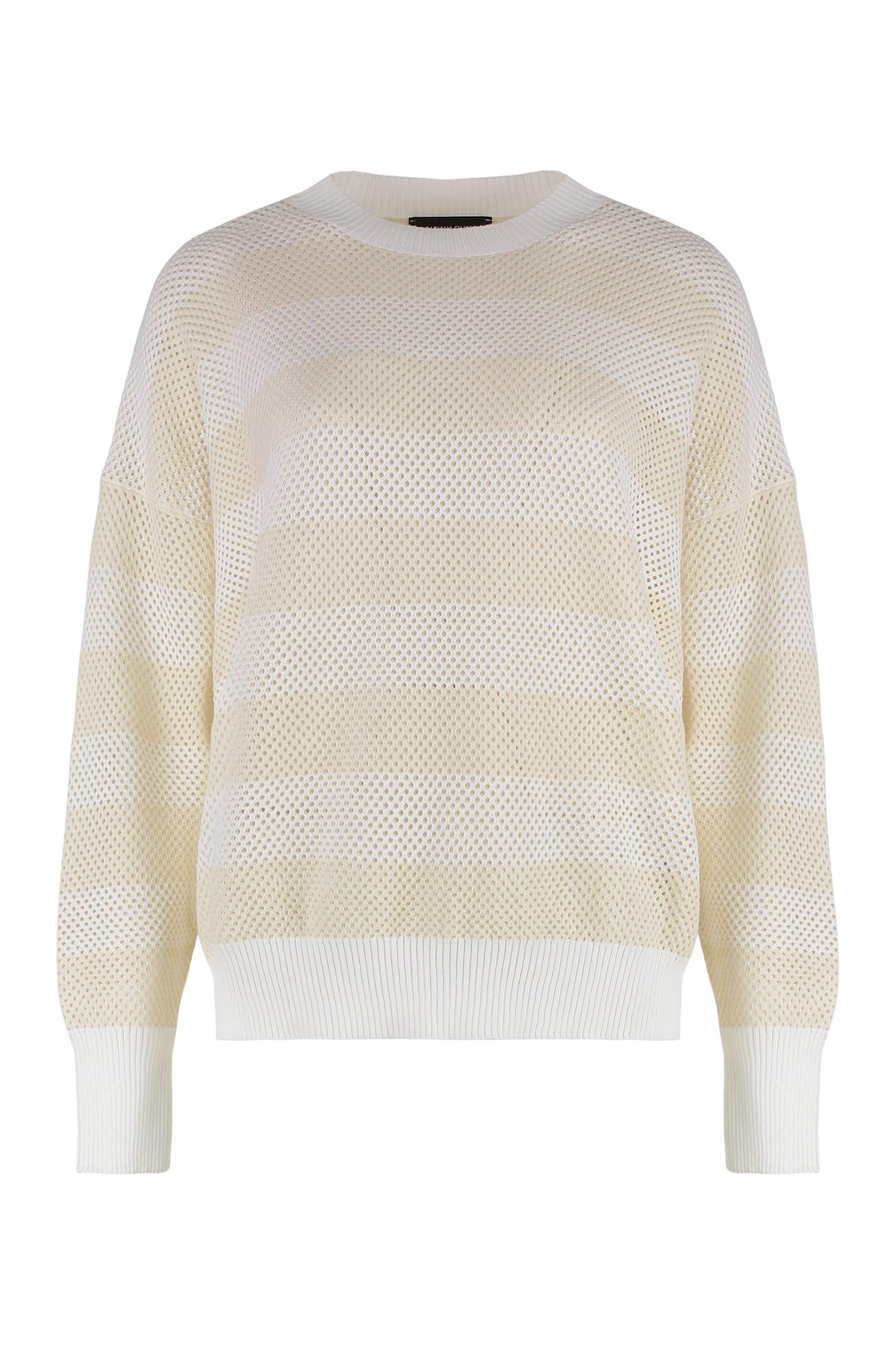 FABIANA FILIPPI Openwork-knit Pullover In Green Product Image