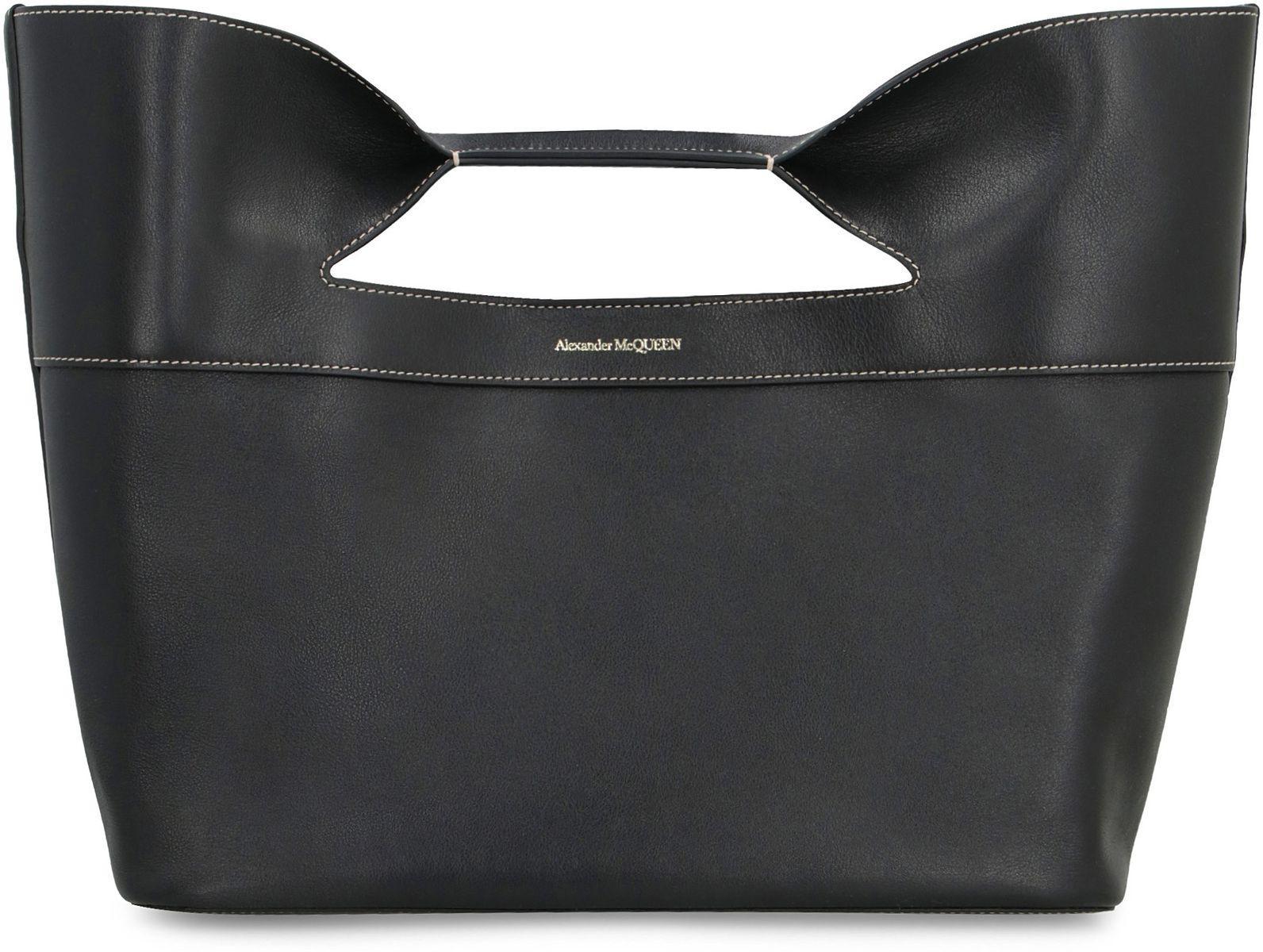 ALEXANDER MCQUEEN The Bow Leather Bag In Black Product Image