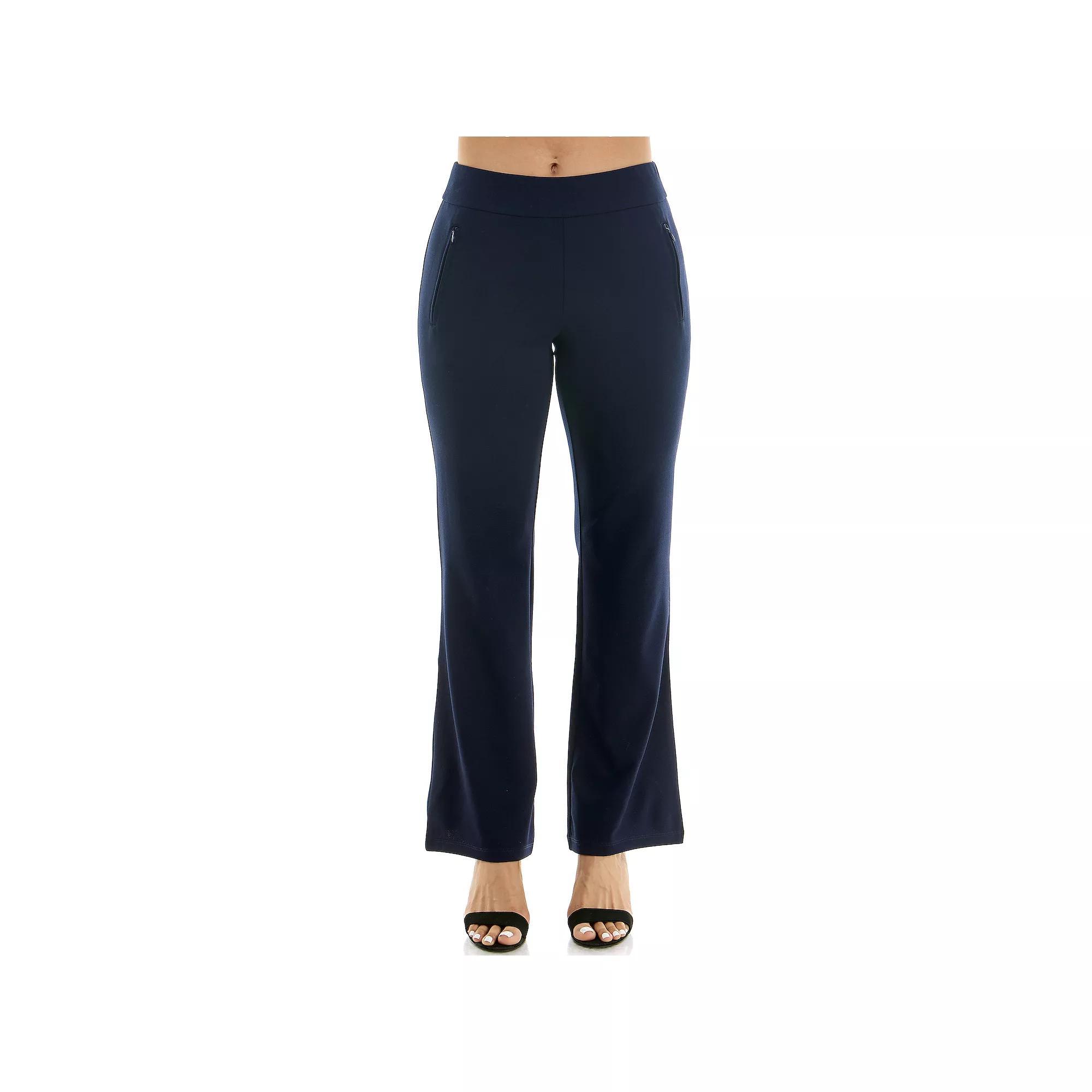 Womens Nina Leonard Classic Bell Bottom Pants Product Image