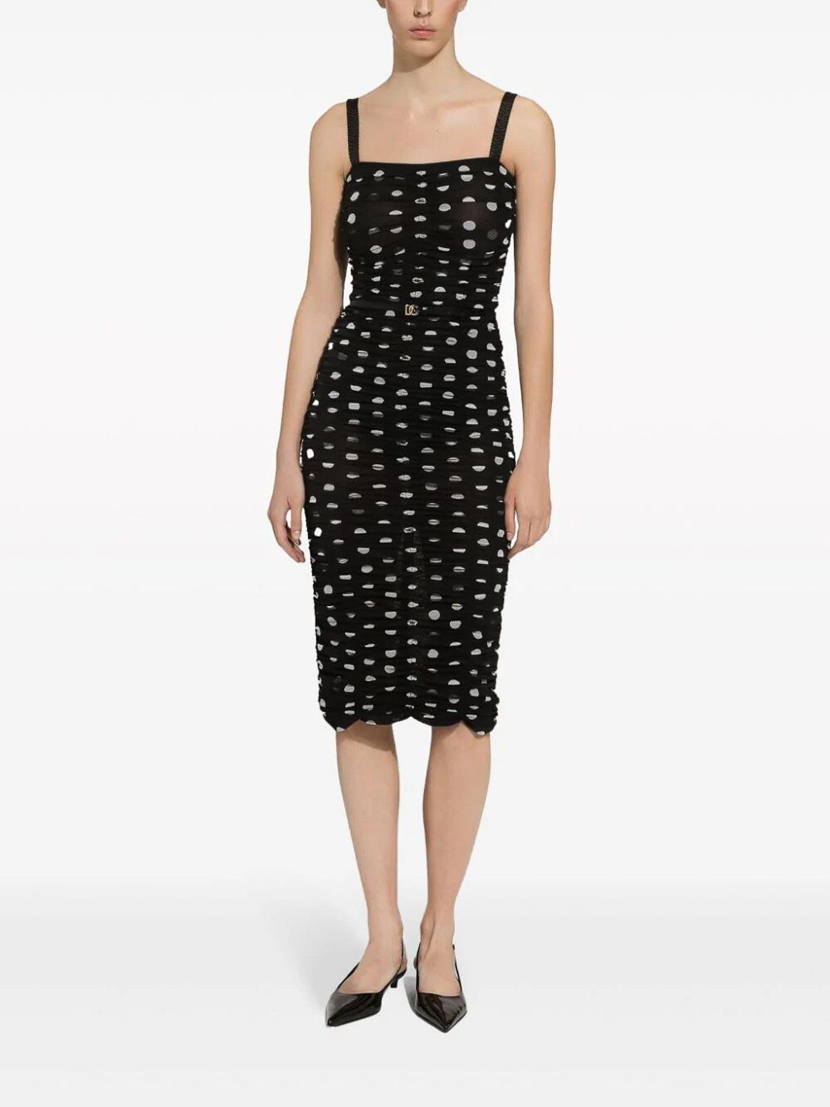 DOLCE & GABBANA Women Abito Mambo Italiano In Black Product Image