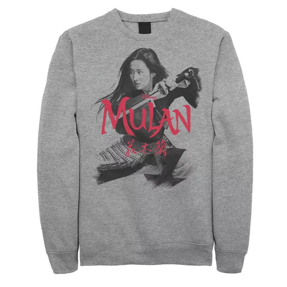 Disney's Mulan Live Action Mulan Action Pose Logo Men's Sweatshirt, Size: 3XL, Athletic Grey Product Image