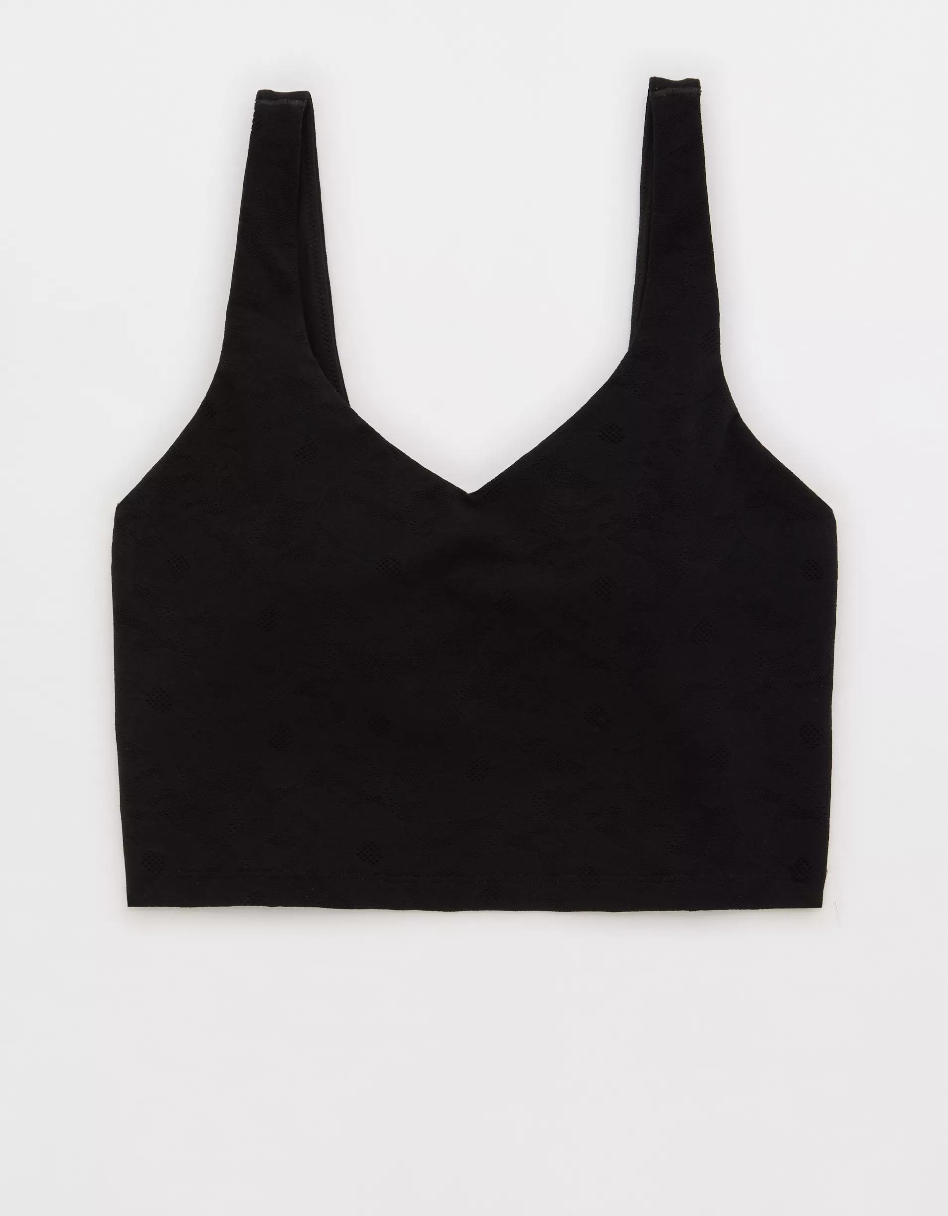 OFFLINE By Aerie Lace Low Key Longline Sports Bra Product Image