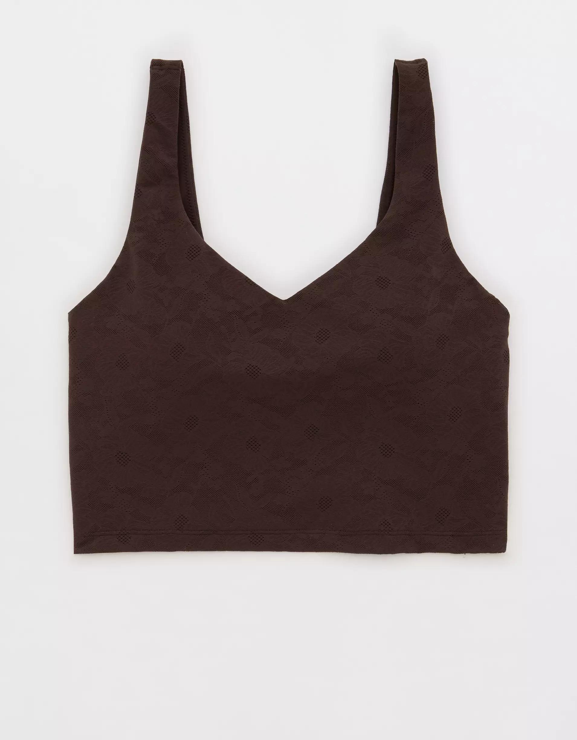 OFFLINE By Aerie Lace Low Key Longline Sports Bra Product Image