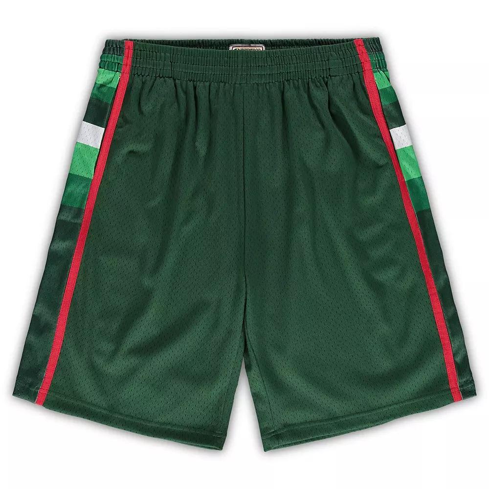 Mens Mitchell & Ness Hunter Green Milwaukee Bucks Big & Tall Hardwood Classics Swingman Shorts Product Image