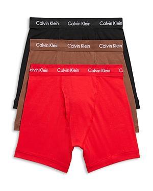 Men's Calvin Klein 3-pack Cotton Stretch Boxer Briefs, Size: Large, Black Product Image