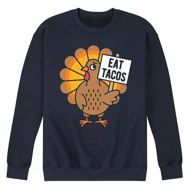 Mens Eat Tacos Turkey Fleece Sweatshirt Product Image