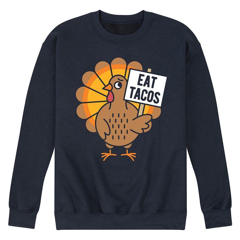 Mens Eat Tacos Turkey Fleece Sweatshirt Product Image