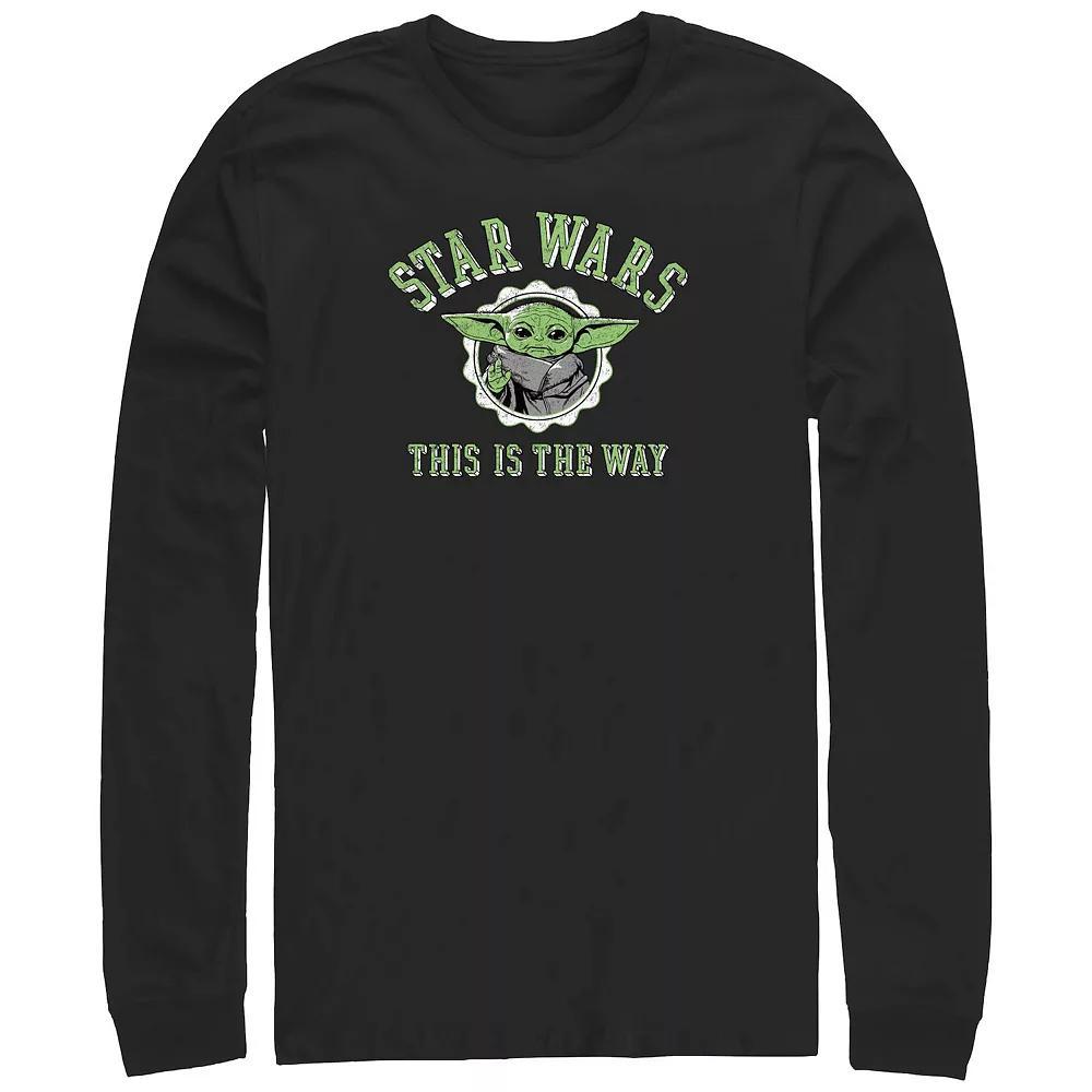 Big & Tall Star Wars The Mandalorian Grogu This Is The Way Long Sleeve Graphic Tee, Men's, Size: 3XB, Black Product Image