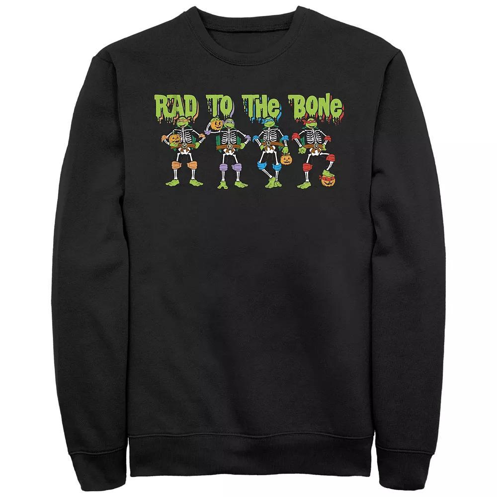 Men's Teenage Mutant Ninja Turtles Halloween Rad to the Bone Skeletons Graphic Sweater, Size: Small, Black Product Image