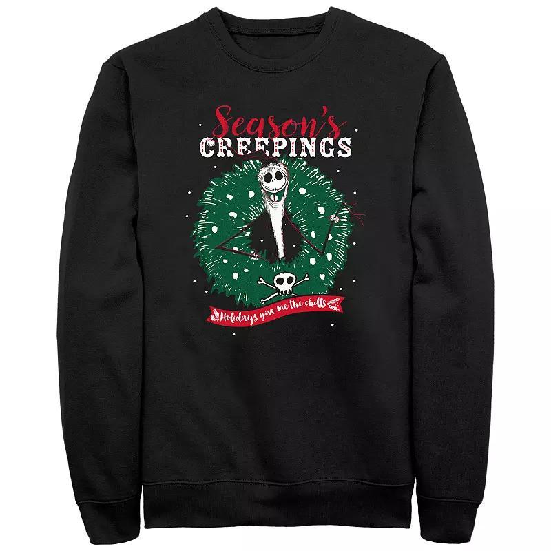 Disney's The Nightmare Before Christmas Big & Tall Season's Creepings Graphic Fleece Pullover, Men's, Size: XL Tall, Black Product Image