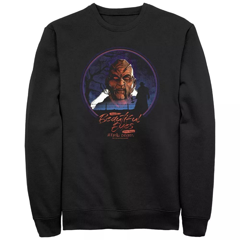 Men's Jeepers Creepers Such Beautiful Eyes Graphic Fleece, Size: Large, Black Product Image