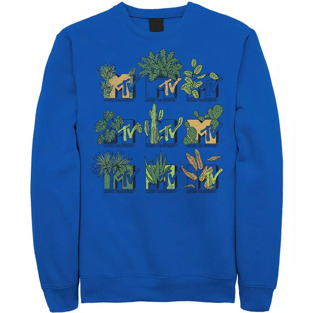 Men's MTV Mtve Succulents Plants Logo Sweatshirt, Size: XXL, Athletic Grey Product Image