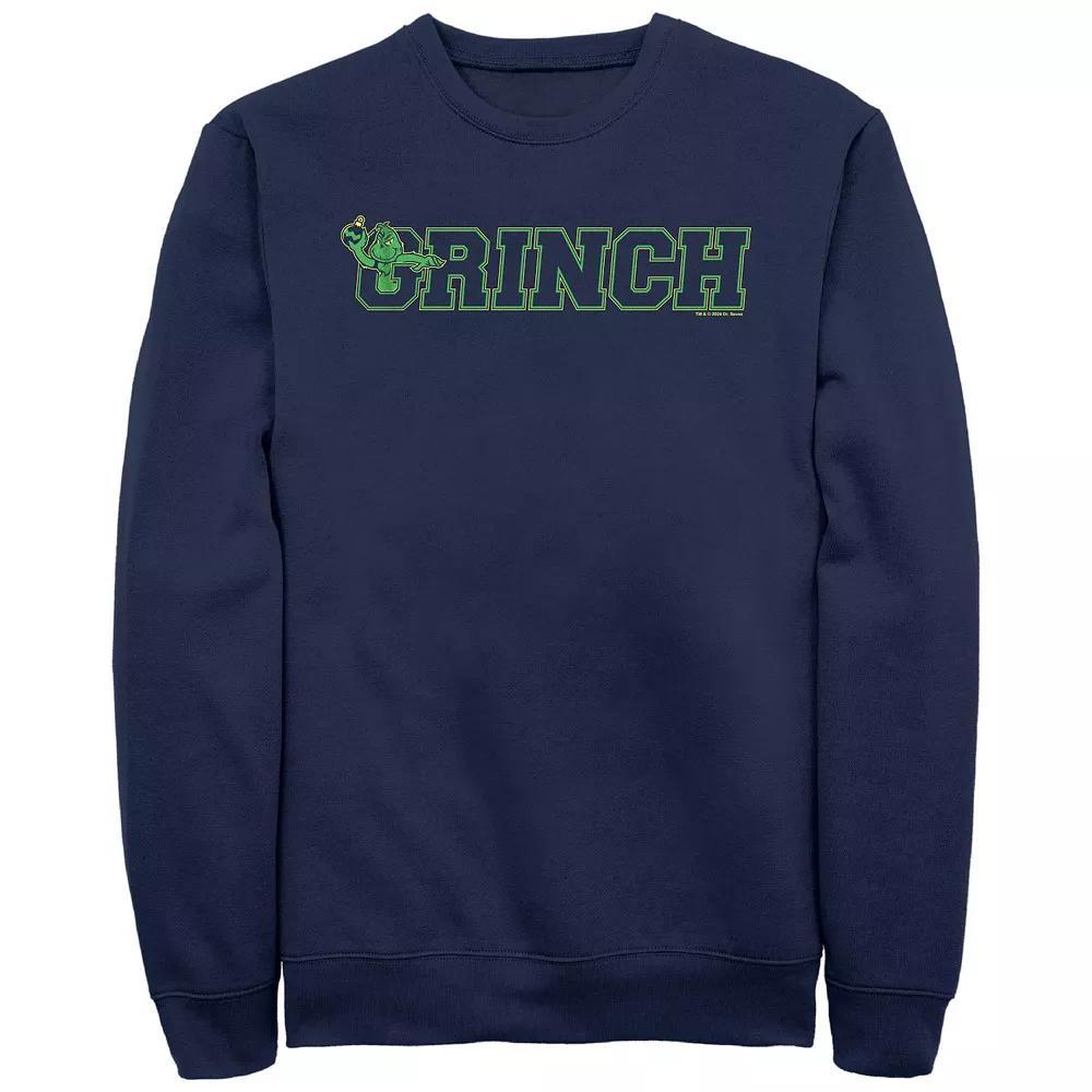 Big & Tall Dr. Seuss Grinch Collegiate Graphic Fleece, Men's, Size: Small, Blue Product Image