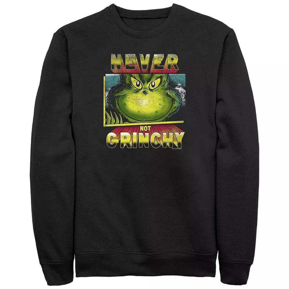 Big & Tall Dr. Seuss Never Not Grinchy Graphic Fleece, Men's, Size: 3XL Tall, Black Product Image