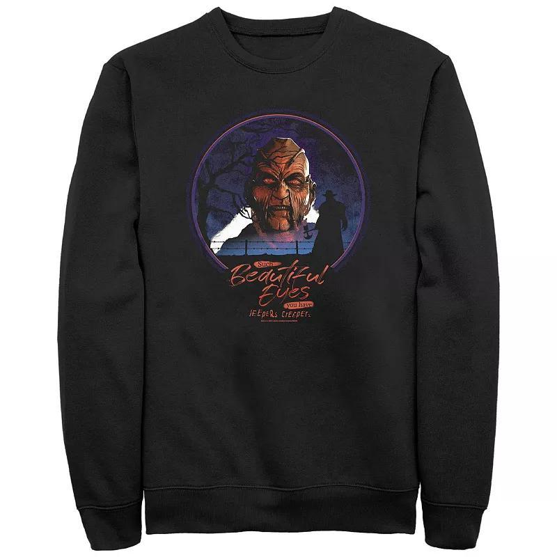 Men's Jeepers Creepers Such Beautiful Eyes Graphic Fleece, Size: Large, Black Product Image