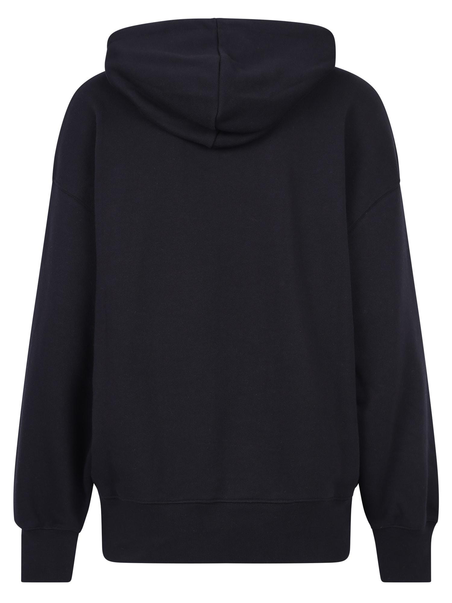 MSGM Black Cotton Hoodie Product Image
